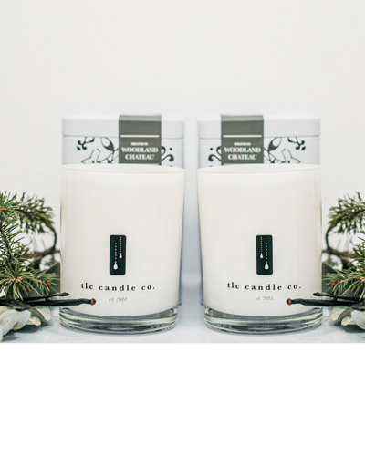 Tlc Candle Co. Frolick Through The Forest Woodland Chateau Luxury 2-wick Soy Candle Gift Set In White