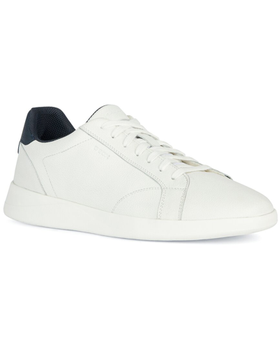Geox Kennet Leather-trim Sneaker In White