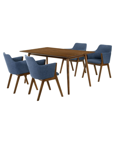 Armen Living Westmont And Renzo 5pc Dining Set In Brown