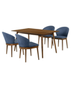 Armen Living Westmont And Juno 5pc Dining Set In Brown