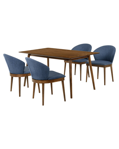 Armen Living Westmont And Juno 5pc Dining Set In Brown