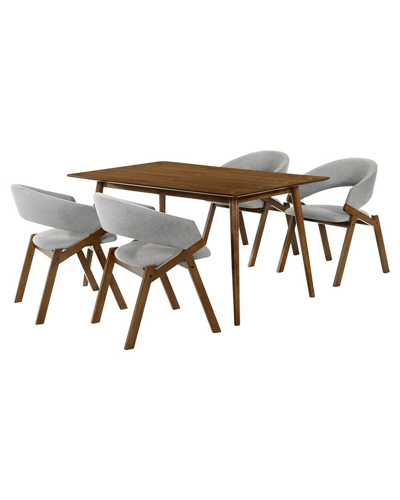 Armen Living Westmont And Talulah 5pc Dining Set In Brown