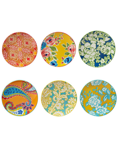 Certified International Damask Floral Set Of 6 Salad Plate 6 Assorted