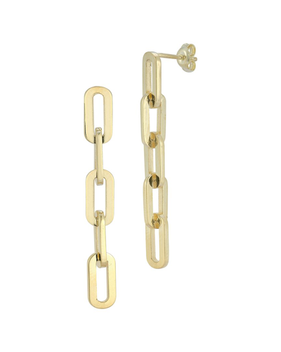 Chloe & Madison Chloe And Madison 14k Over Silver Paperclip Drop Earrings