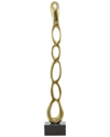 Peyton Lane Abstract Aluminum Tall Linked Floor Sculpture With Base In Gold