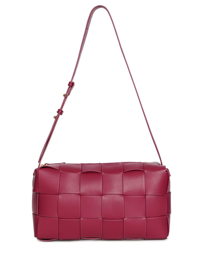 Tiffany & Fred Woven Leather Hobo Bag In Red