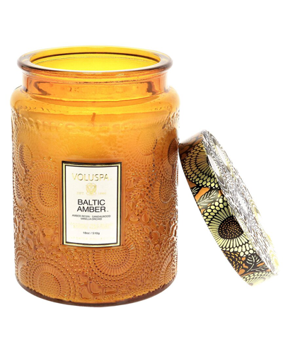 Voluspa Baltic Amber Large Jar Candle 18 Oz. In Light Brown