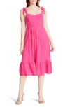 Steve Madden Sophia Rose Tie Strap Midi Sundress In Pink Glo