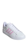 Adidas Originals Grand Court 2.0 Sneaker In White/lilac/silver Dawn