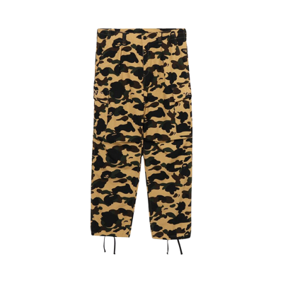 Pre-owned Bape 1st Camo 6 Pocket Pants 'yellow'