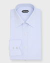 Tom Ford Men's Cotton Dress Shirt In Blue