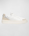 Stuart Weitzman Courtside Retro Sneaker In Light Beige/white