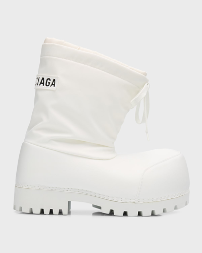 Balenciaga Alaska Nylon Snow Boots In White