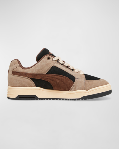 Puma Slipstream Lo Texture Sneakers Blacktotallytaupechestnutbrwn 11.5 In Black