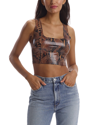 Commando Animal Square Neck Crop Top
