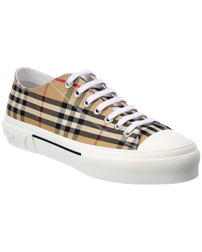 Burberry Vintage Check Canvas Trainer In Brown