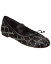 Valentino Crystal Iconographe Ballet Flats In Black
