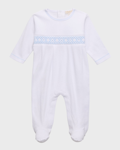 Kissy Kissy Kids' Boy's Clb Charmed Smocked Footie In Whlb