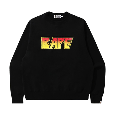 Pre-owned Bape Crystal Stone Relaxed Crewneck 'black'