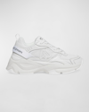 Stuart Weitzman Logo-patch Mesh Chunky Sneakers In White.