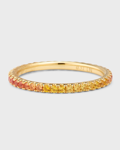 Lisa Nik 18k Gold Gradient Yellow Sapphire Ring