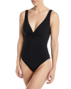 Karla Colletto Twist-front Underwire One-piece Swimsuit In Black