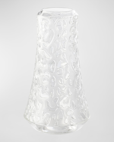 Lalique Panther Crystal Vase, Clear