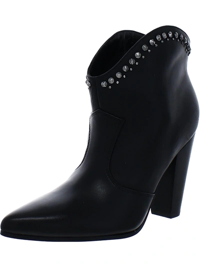 Nine West Womens Western Short Ankle Boots In Black