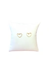 A Blonde And Her Bag Stud Hearts In Gold In Silver