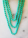 A BLONDE AND HER BAG SEA GREEN CRYSTAL BEADED NECKLACE