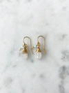 A Blonde And Her Bag Jill Short Drop Earring In Rainbow Moonstone With Chalcedony Drop In Silver