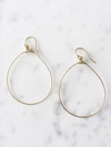A BLONDE AND HER BAG LARGE FEATHERWEIGHT DEMI FINE HOOP EARRING GOLD HOOP WITH SILVER WRAP