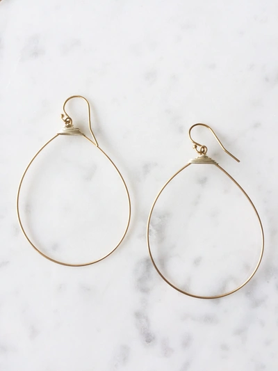 A Blonde And Her Bag Large Featherweight Demi Fine Hoop Earring Gold Hoop With Silver Wrap