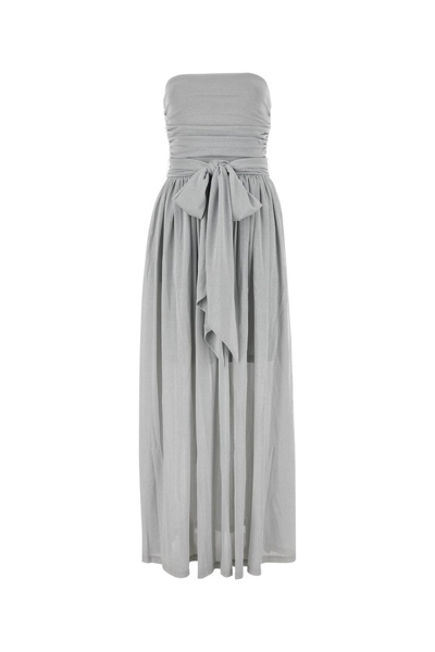 Zimmermann Sleeveless Flared Midi Dress In Silver