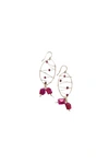 A Blonde And Her Bag Malibu Earring In Ruby In Pink