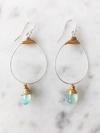 A Blonde And Her Bag Small Featherweight Earring With Chalcedony Drop In Silver