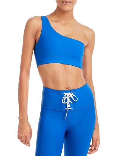 Aqua Womens Knit Fitness Sports Bra In Blue