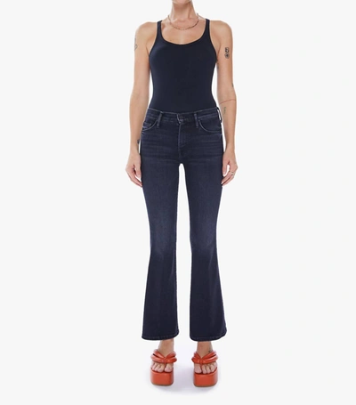 Mother The Weekender Flare Jeans In Deep End In Washed Black