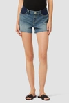 Hudson Gemma Mid Rise Maternity Denim Shorts In Seasons In Multi