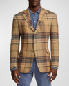 Ralph Lauren Men's Kent Hand-tailored Plaid Tweed Sport Coat In Taupe