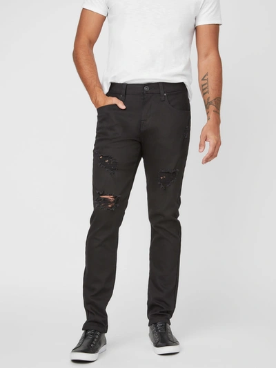 Guess Factory Delmar Slim Straight Jeans In Black