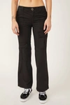 FREE PEOPLE THE THING IS LOW RISE UTILITY PANT IN BLACK