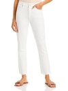 Paige Cindy High Rise Cropped Straight Jeans In Crisp White In Multi