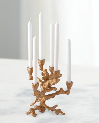 Polspotten Apple Tree Candle Holder In Gold