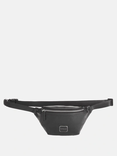 Guess Factory Faux-leather Logo Fanny Pack In Pink