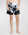 Alexander Mcqueen Alexander Mc Queen Dragonfly Print Swim Shorts In Nude/blkmu