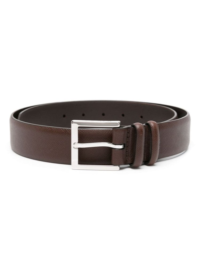 Orciani Buckle Belt In Brown