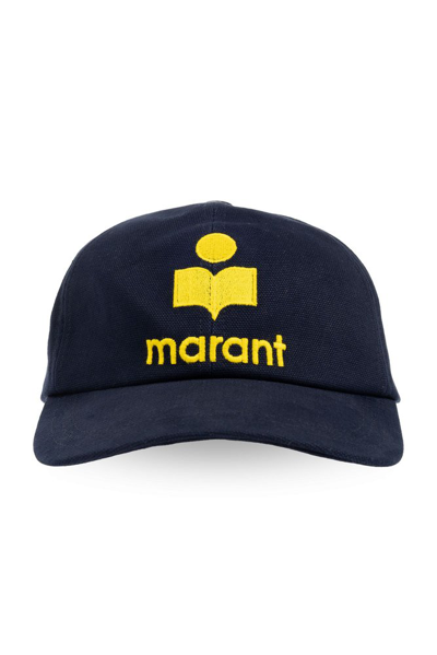 Isabel Marant Logo Embroidered Baseball Cap In Navy