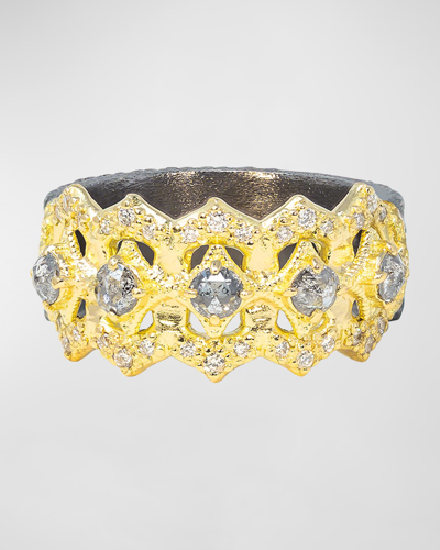 Armenta Crivelli Scroll Diamond Band Ring In Couture Grey