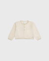 Marie Chantal Girl's Briony Angel Wing Cardigan In Ivory